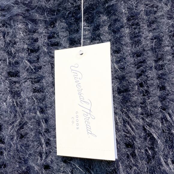 Universal Thread Women's Crewneck Openwork Pullover Sweater Black Size Large - Picture 5 of 6